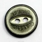 Black Buttons Buttons Metal Shirt Button Gold Black 10mm 2-Holes Round Custom Metal Shirt Buttons For Clothing