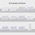 Wall Switch Zhejiang China Australia Standard Wall Switch Double Powerpoint 2pole Saa AS/NZS3112 Double Wall Switch With 2 Pole Socket