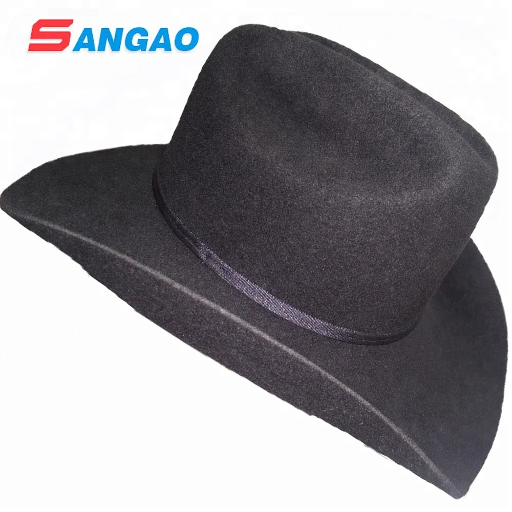Wholesale Men 100% Wool Felt Cowboy Hat 