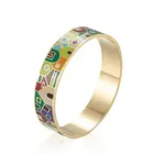 Manufacturer Custom New Fashion Enamel Design Ladies 18K Gold Bangles Bracelet Female American European