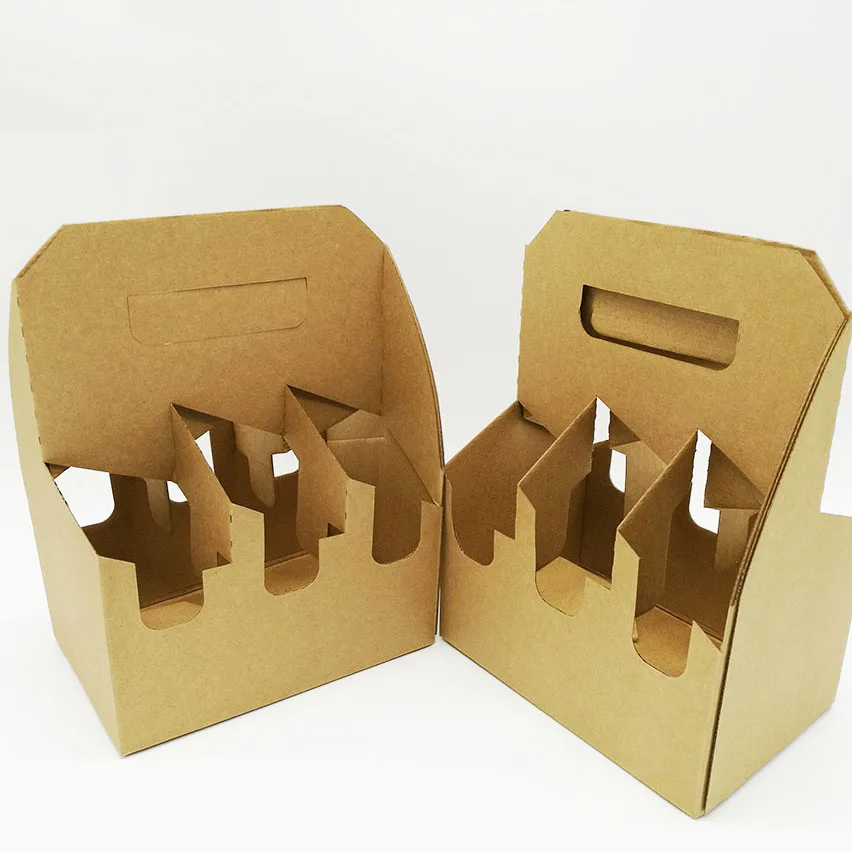 700SW6 Brown POLAR TE Corrugated Cardboard Wine or Champagne Carrier,6 Bottles 