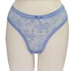 Hot sell ladies lace c string & underwear, blue lingerie