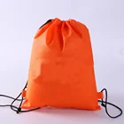 Shoe Bag Drawstring Shoe Bag Orange Non Woven Fabric Drawstring Backpack Shoe Packaging Bag