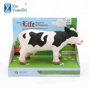 lovely emulation farm animals small plastic milk cow toys for wholesale