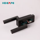 Door Lock With Door Locks And Handles Office Glass Door Aluminum Black Glass Door Lock With Handle
