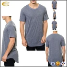 T Shirt Ecoach OEM Customized Round Neck Plain Men Basic Fashion Long Tail T Shirt