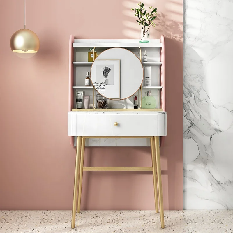 Modern Bedroom Furniture Elegant Makeup Vanity Cute Girl Pink Modern Dressers