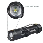 Led Flashlight Goldmore1 High Powerful Zoomable Mini Size C*REE XPE 3W LED Flashlight With Pen Clip And Wristband