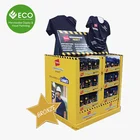 T Shirt Rack Cheap Price Colorful Cardboard T Shirt Display Stand Rack Case Wholesale