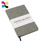 Notebook Paper Logo Hot Foil Custom Linen/fabric Journal Style Notebook With Paper Sleeve
