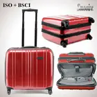 Fashionable 17.5 inch Ladies 100% PC trolley laptop bag