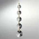 Glass Beads 14mm Clear Crystal Glass Octagon Beads For Chandelier And Home Decoration