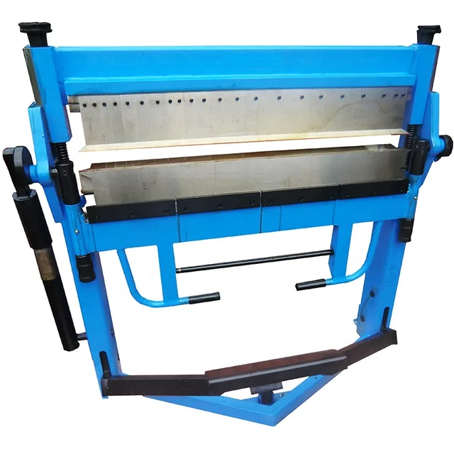 compact size Portable pedal clamping manual sheet box & pan brake segmented bending machine with best price