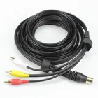 3 5-pin S-VIDEO Plug To 3 RCA TV Cable 3 RCA To 5 PIN DIN PLUG Av Cable