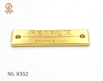 Factory custom sewing metal clothing tag in China