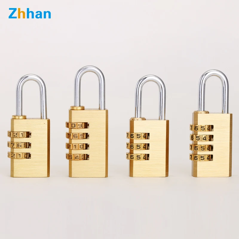 Heavy Duty SOLID BRASS TRAVEL/LUGGAGE/CASE/BAG 3 Digit Combination Padlock 40mm 