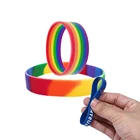 Rainbow Wristband Wristband Silicone Bracelets Rainbow Silicone Wristband Colorful Gift Bracelet Cheap And Low Moq