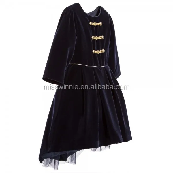 2021 autumn popular children girl dress velvet fabric casual style wholesale new fashion clothing in girl