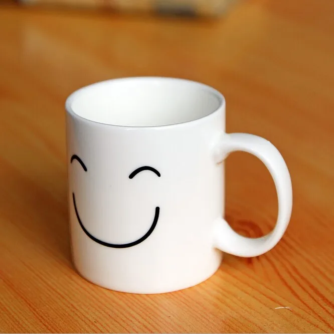 11oz Funny Ceramic Cup Tea and Coffee Mug With Cute Lovely Face LFGB Approved BPA Free
