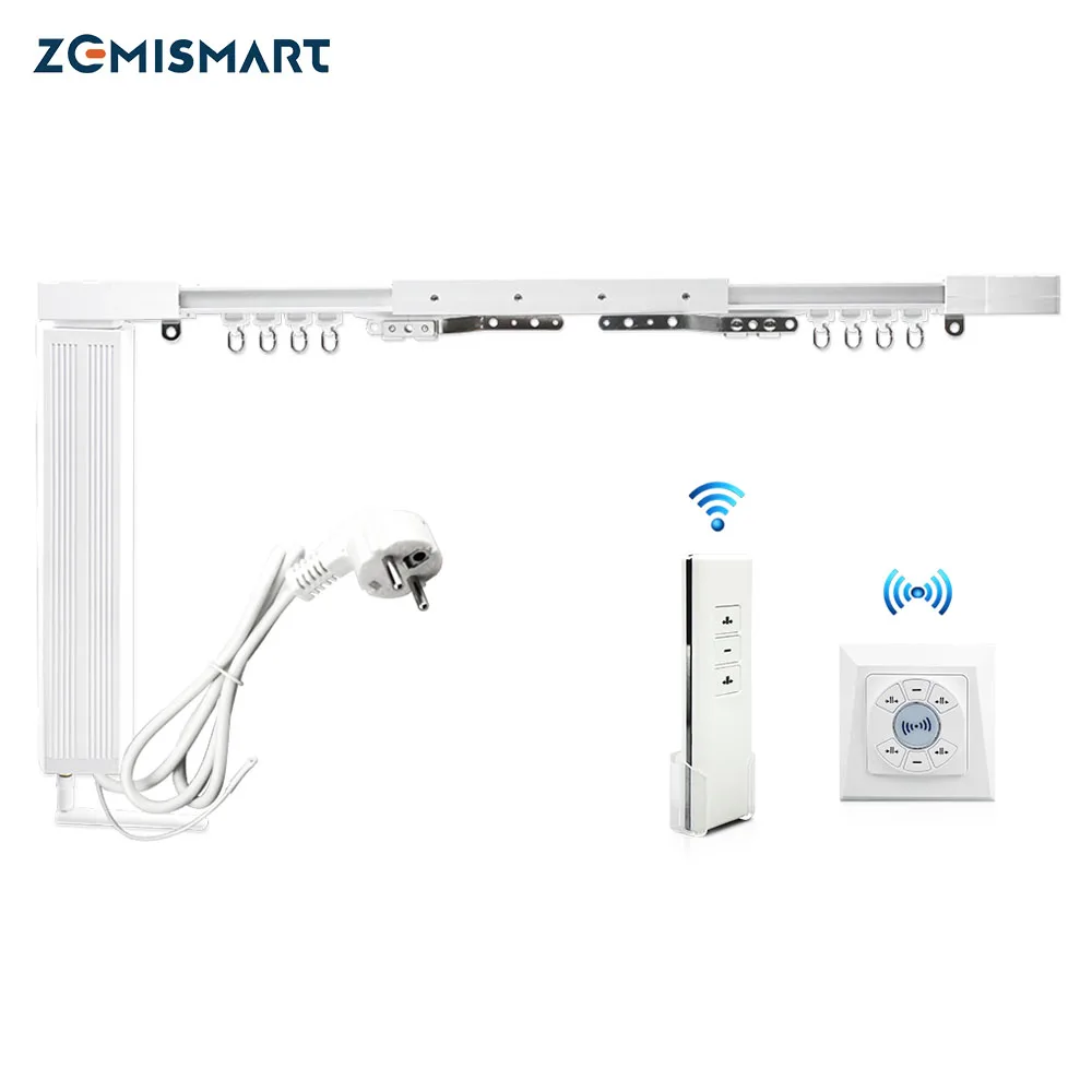 zemismart alexa google home siri voice app push control electric wifi motorized curtain motor with track buy wifi curtain electric curtain motorized curtain motor product on alibaba com