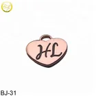 Silver Charms Custom Made Silver Necklace Charms Moon Logo Metal Jewelry Tags