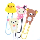 Clip Pvc Paper Clip School Office Educational Soft Pvc Cartoon Custom Souvenir Paper Clip For Teacher