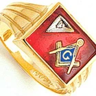Stainless Steel Rings Rings 18k Gold Plated Men's Stainless Steel Masonic Rings Jewelry