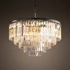 Black Round Chandelier Black North American ODEON CLEAR GLASS FRINGE ROUND BLACK 5-TIER Crystal CHANDELIER