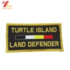 Cross Embroidery Patch China Manufacturer Custom Cheap Golden Metallic Thread CROSS Embroidery Patches