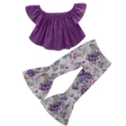 Kids Sets Kids Sets 2019 New Arrival Woven Cotton Baby Girl Off Shoulder Tops Children's Clothes Boutique Kids Clothing Sets