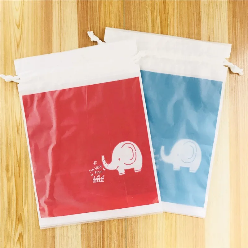 small nice colorful clothing packing bags with logo support customized eco friendly drawstring bag