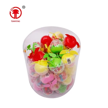 Halal jelly sweets assorted fruit jelly bean gum candy apple shape in jar