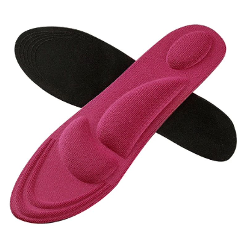 4D Shoe Insoles Soft Sponge Cushions Shock Absorption Pain Relief Shoe Pads W