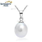2015 new design 9-10mm sterling silver simple pearl pendant