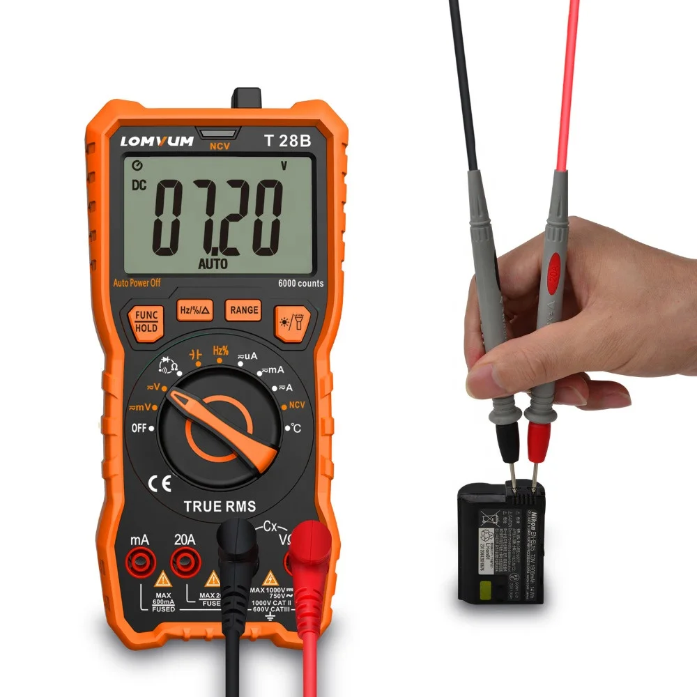 Lomvum Manual Automatic Range Digital Mini Multimeter Counts