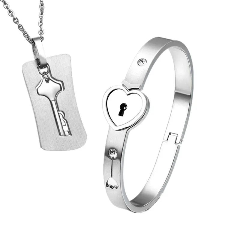 heart lock and key bracelet