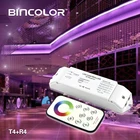 12v Rgbw Rgb Led Remote Controller Rgb T4 R4 12V 24V RGBW Led Strip RF Touch Remote Control Wireless RGB And White Light Controller