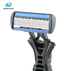 Blade Razor Quality Razors High Quality Super Six/6 Blade Plastic Rubber Handle Disposable Razor