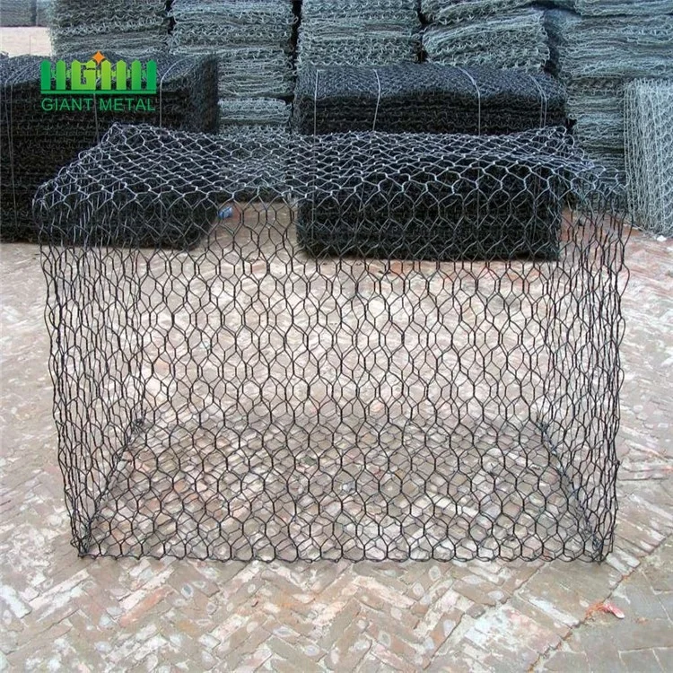 Galvanized Sustainable Hexagonal Pvc Coated Galfan Gabions Woven Gabion