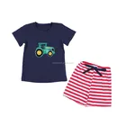 Boys Clothing Boys Children Clothes Boys Clothing Set Embroidery Tops Matching Shorts Boys Suit Set