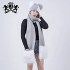 Fashion Scarf Fashion Women Winter Wear Warm Hat And Scarf Set 100% Wool Knitted Scarf And Beanie Hat
