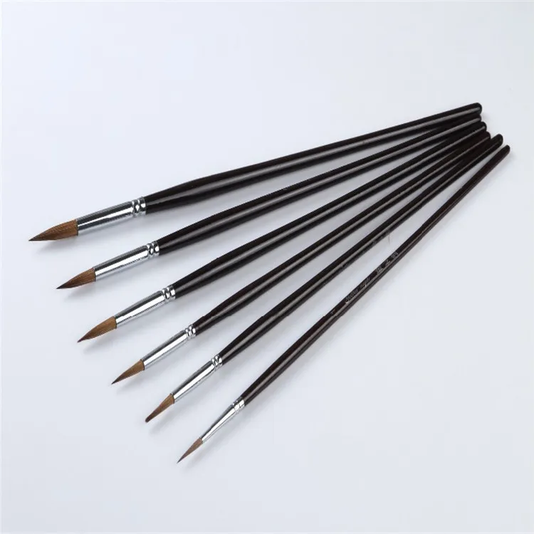 Mixed Tip Artist Paint Brush Round Flat Pointed 1mm-12mm Pack 12 Brushes 282606 