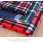 Polyester printed plaid polar fleece fabric