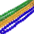 Beads Faceted High Grade Coated Glass Crystal Beads Strand Faceted Rondell Shape For DIY Making Jewelry