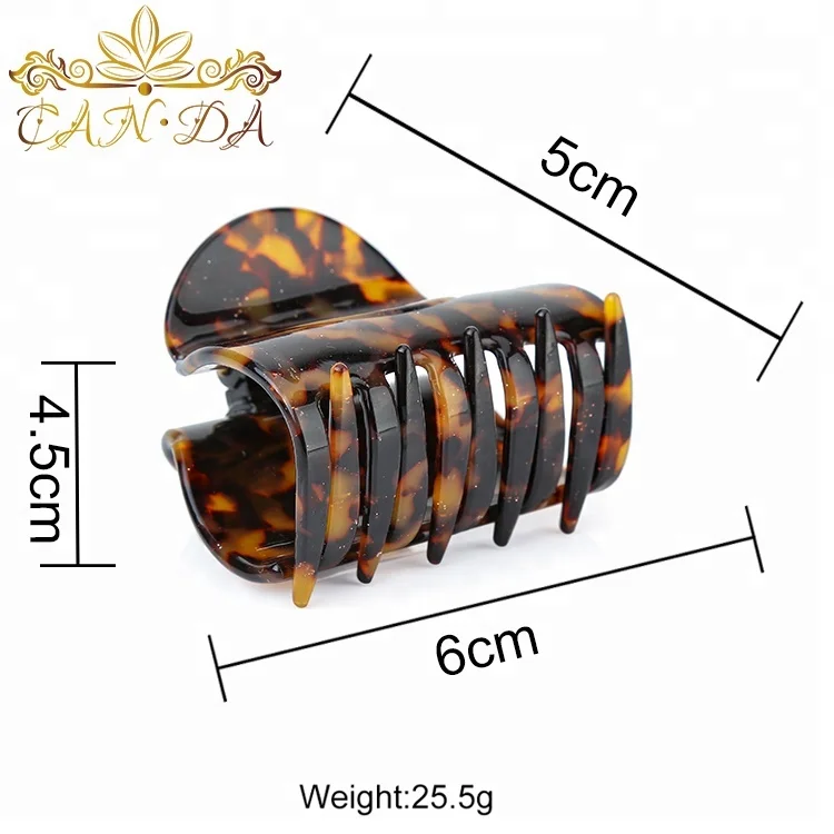 Best selling recyclable hair decorative hair claw clip fashion jewelry accessories acetate hair claws for woman