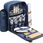 Picnic Backpack For Set Stylish Portable Picnic Bag Backpack For 4 With Complete Cutlery Set