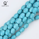Precious Beads Beads Factory Jewelry Accessories Natural Rice Shape Turquoise Semi Precious Stone Beads