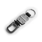Car Keychains High Quality Sublimation Men Car PU Leather Keyholder Metal Keychain With Custom Logo