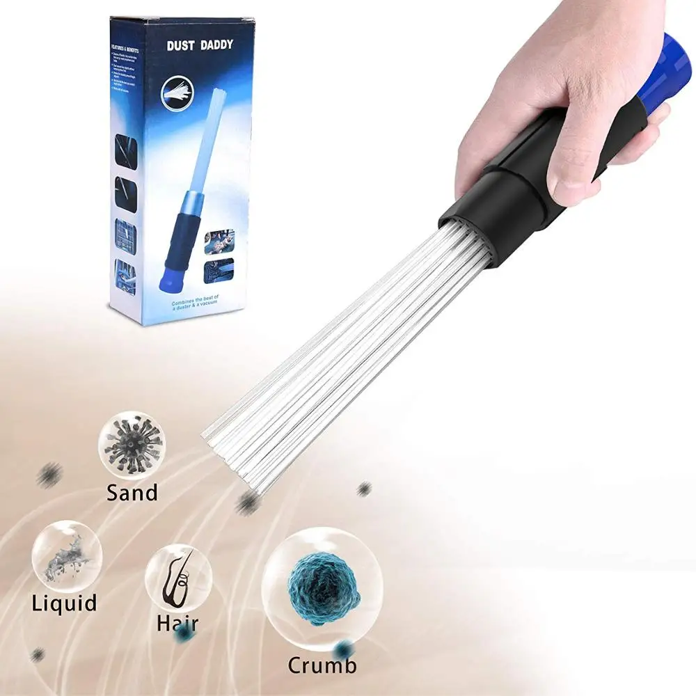 Dust Vacuum Cleaner Portable Universal Household Straw Tubes Dust Brush Remover 