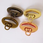 Metal Bag Fittings Metal China Supplier Oval Zinc Alloy 4 Finishes Metal Bag Fittings Switch Purse Lock Flip Locks